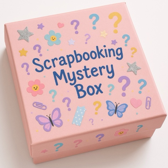 Deluxe Scrapbooking Mystery Box of Papercrafting Supplies 30-35 Items Journaling - Picture 1 of 1